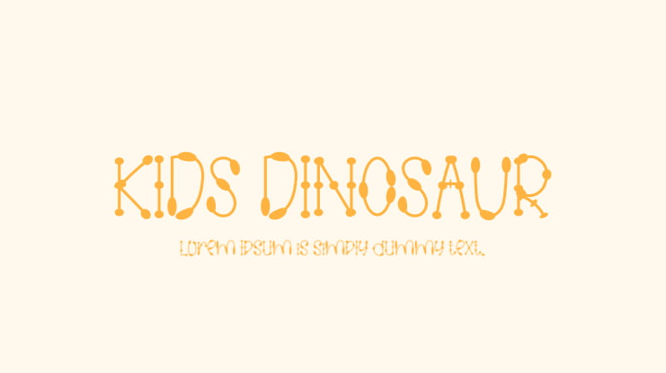 KIDS DINOSAUR Font