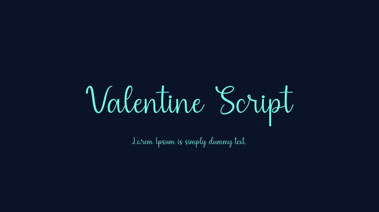 Valentine Script Font