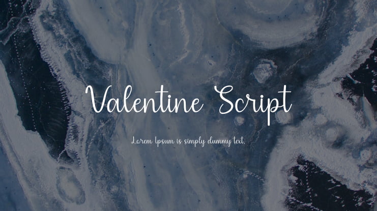 Valentine Script Font