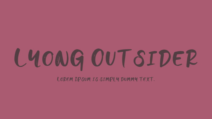 Lyong Outsider Font