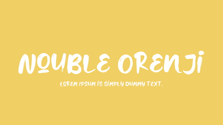 Nouble Orenji Font