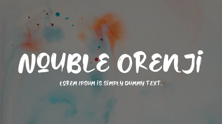 Nouble Orenji Font