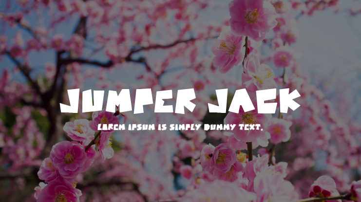 Jumper Jack Font