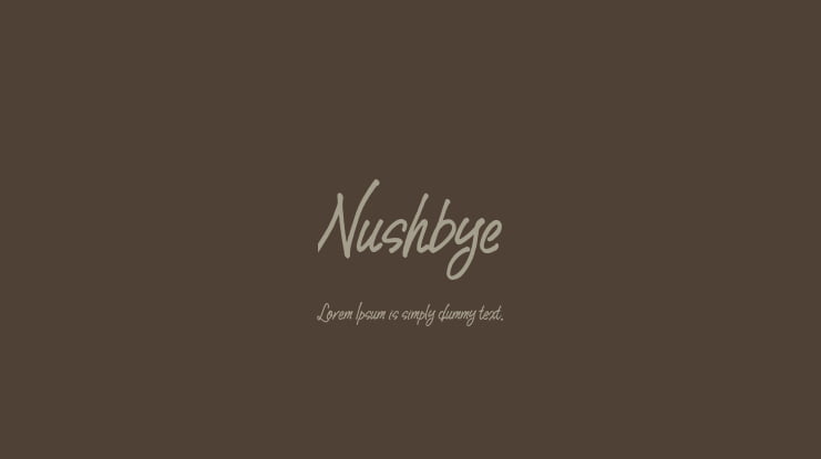 Nushbye Font