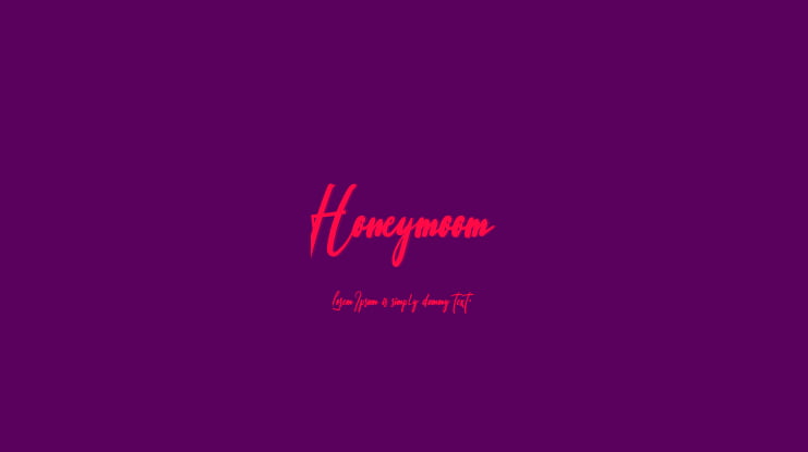 Honeymoom Font