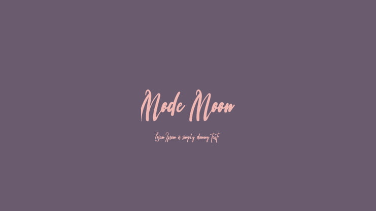 Mode Moon Font