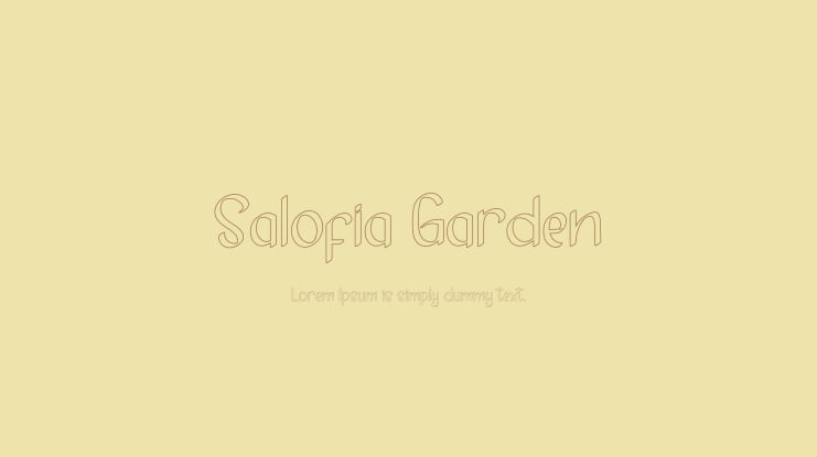 Salofia Garden Font