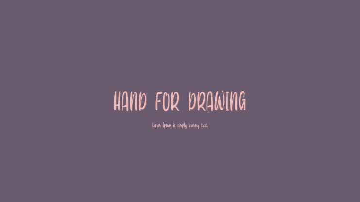 HAND FOR DRAWING Font