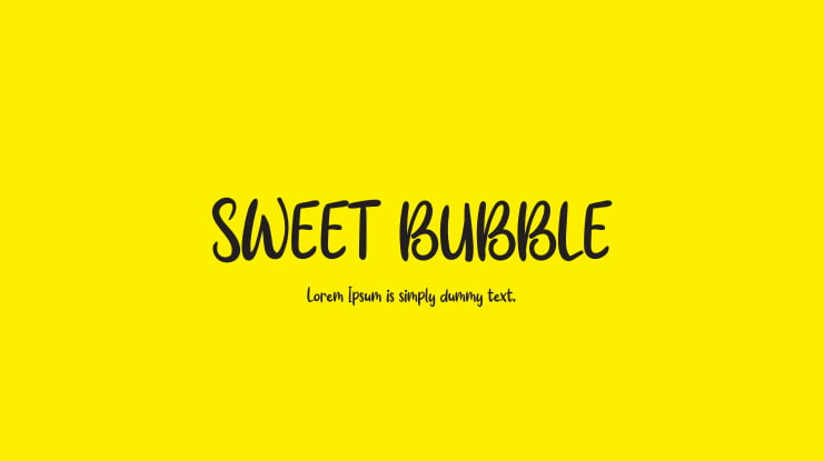 SWEET BUBBLE Font