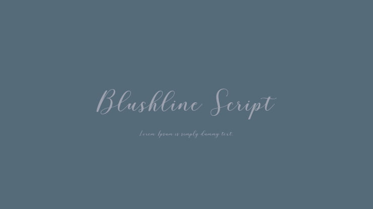 Blushline Script Font