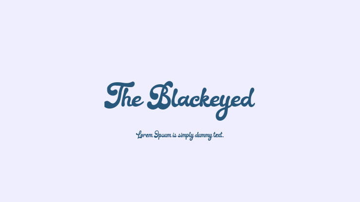 The Blackeyed Font