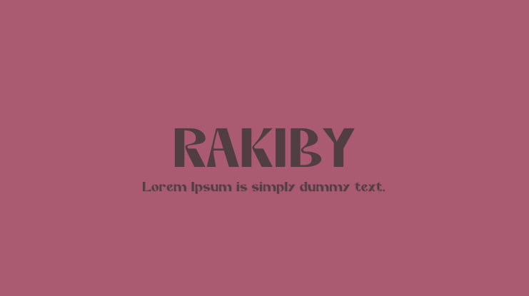 RAKIBY Font