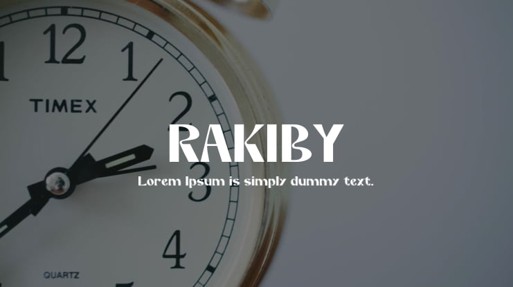 RAKIBY Font