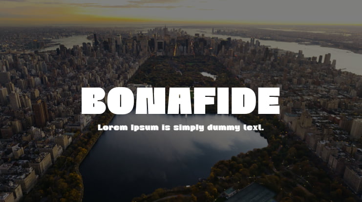 BONAFIDE Font