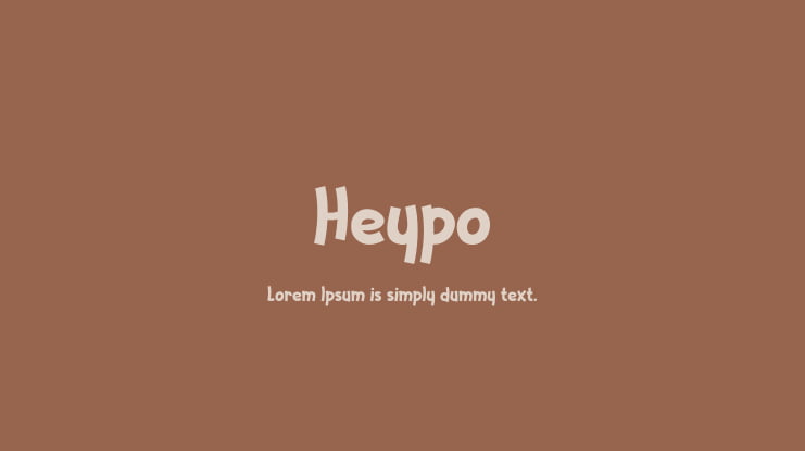 Heypo Font