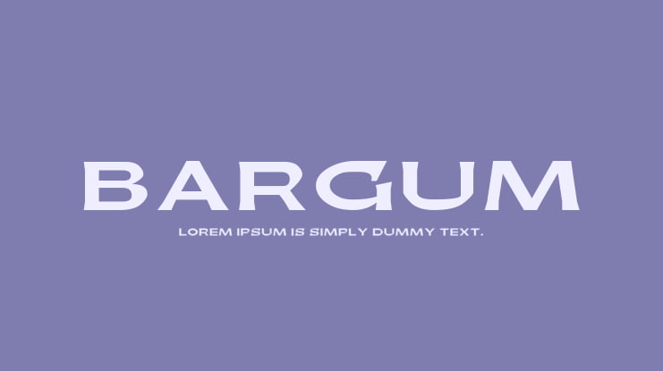 Bargum Font Family