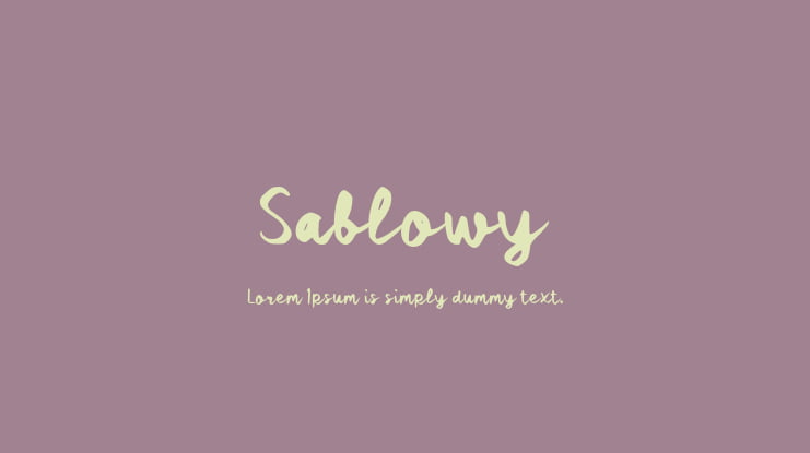 Sablowy Font