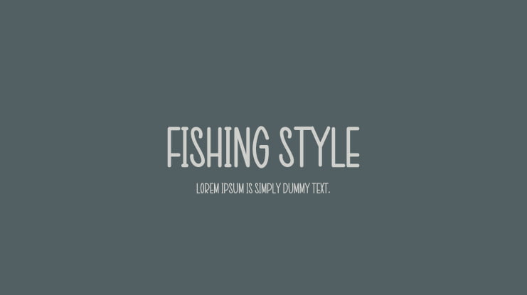 Fishing Style Font