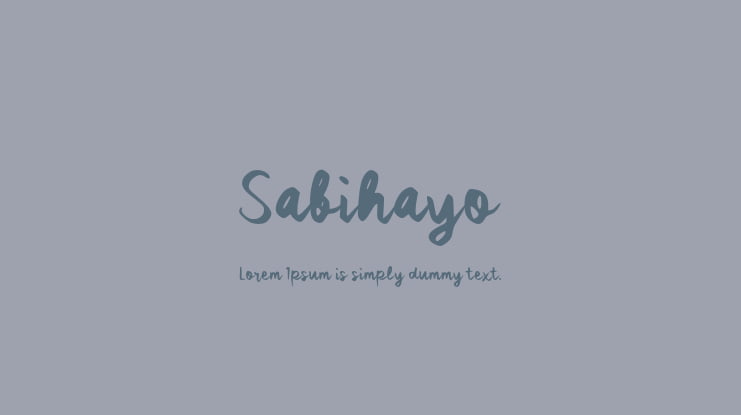 Sabihayo Font