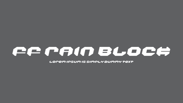 FF Rain Block Font Family