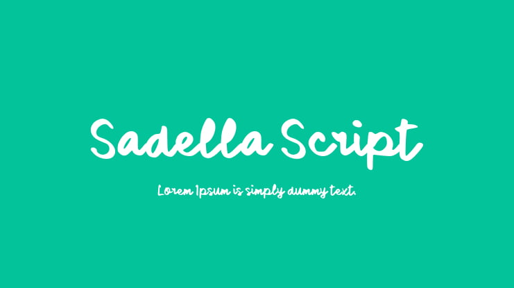 Sadella Script Font