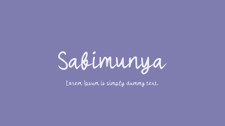 Sabimunya Font