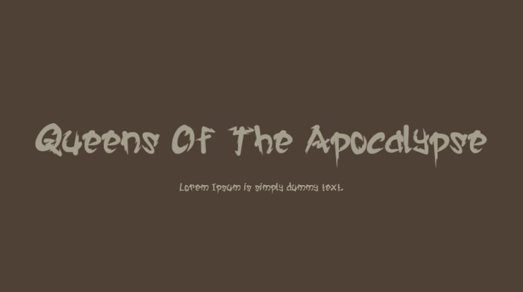 Queens Of The Apocalypse Font