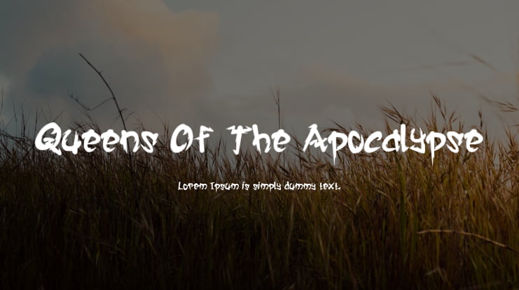 Queens Of The Apocalypse Font