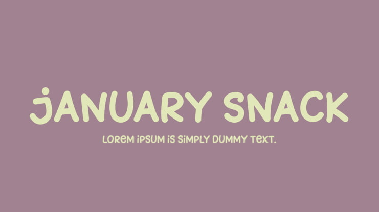 January Snack Font