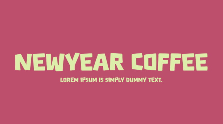 Newyear Coffee Font