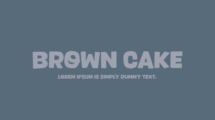 Brown Cake Font