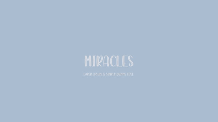 Miracles Font