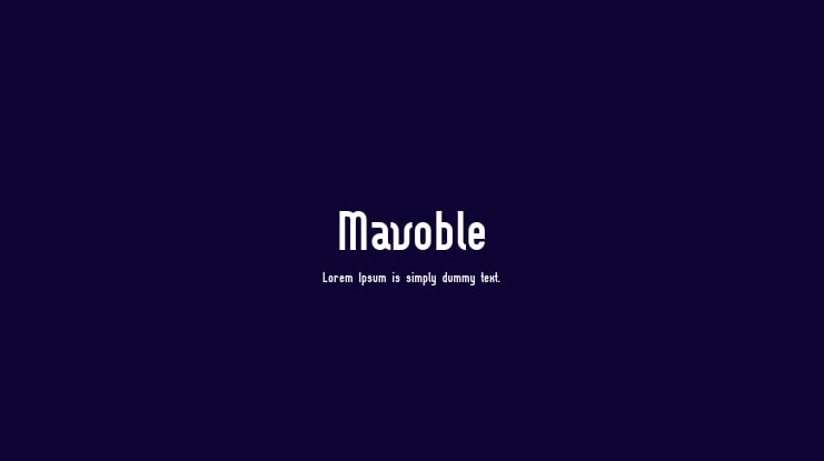 Mavoble Font Family