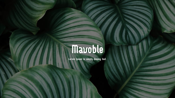 Mavoble Font Family