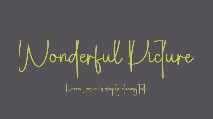 Wonderful Picture Font