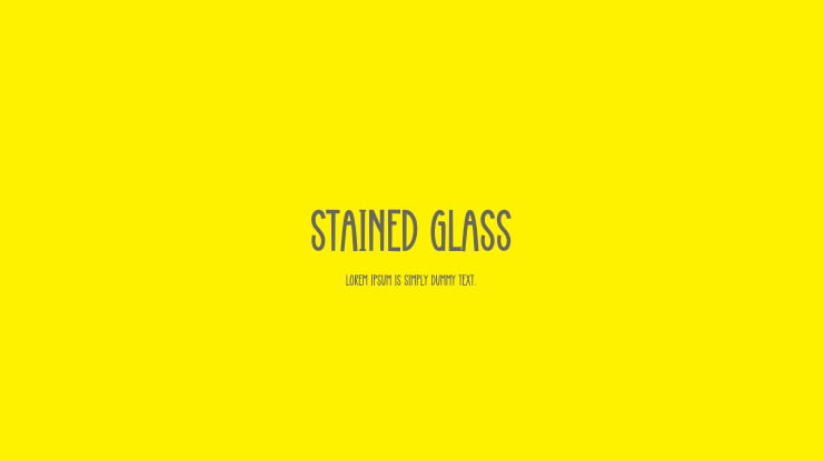 Stained Glass Font