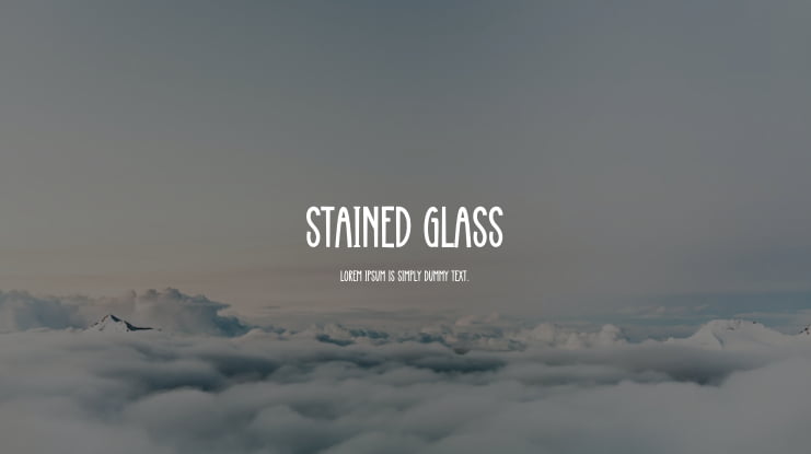 Stained Glass Font