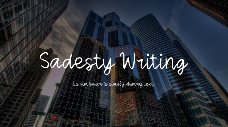 Sadesty Writing Font