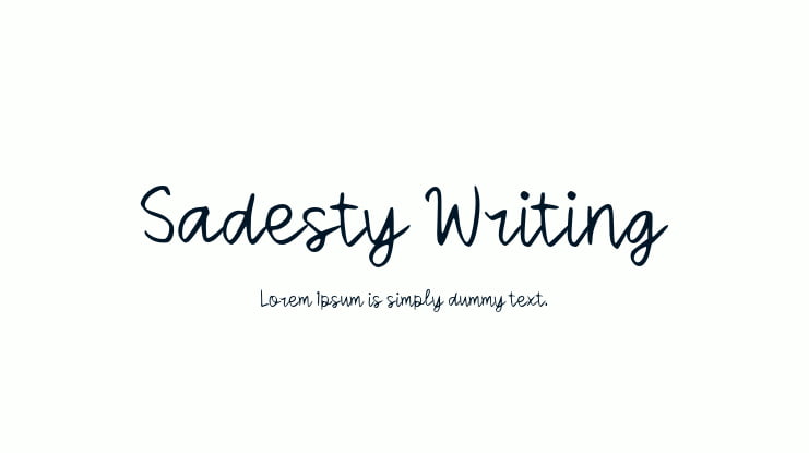 Sadesty Writing Font