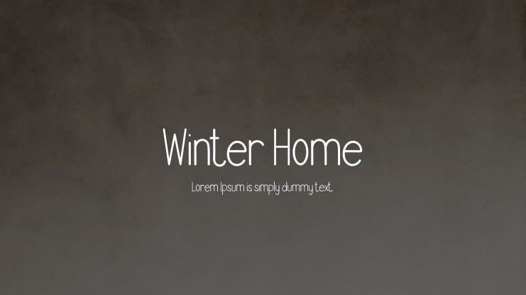 Winter Home Font