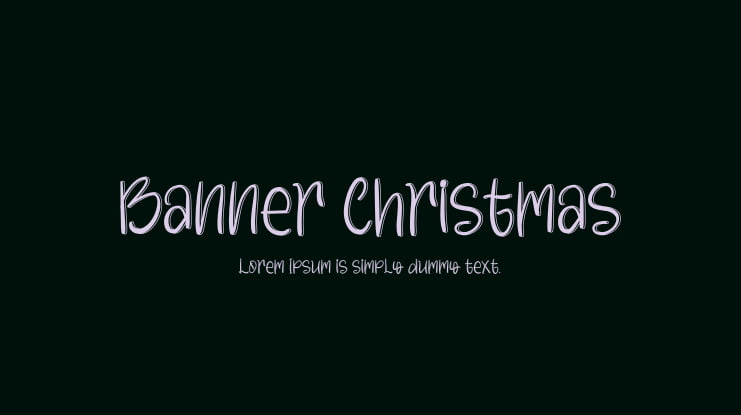 Banner Christmas Font