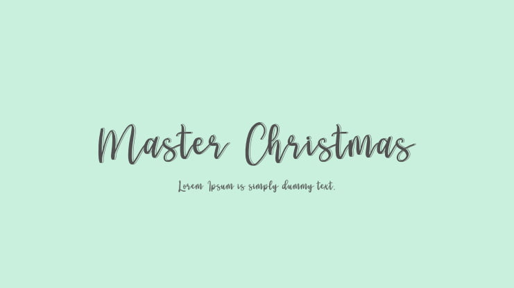 Master Christmas Font