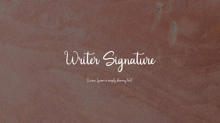 Writer Signature Font