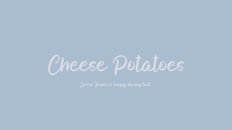 Cheese Potatoes Font