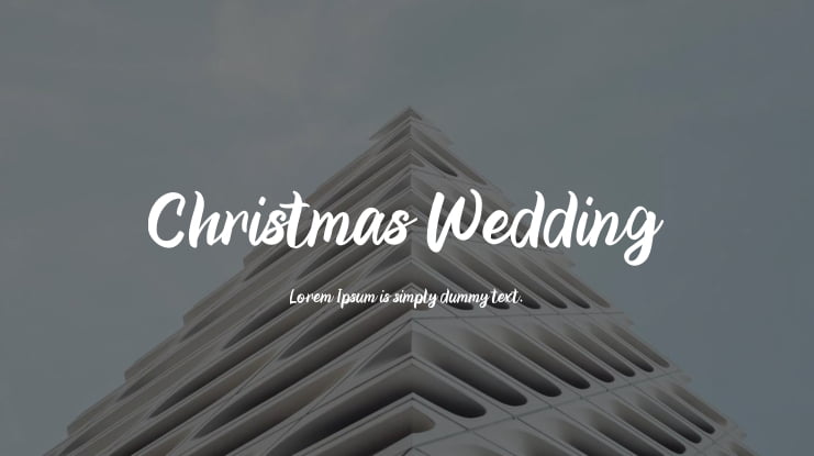 Christmas Wedding Font