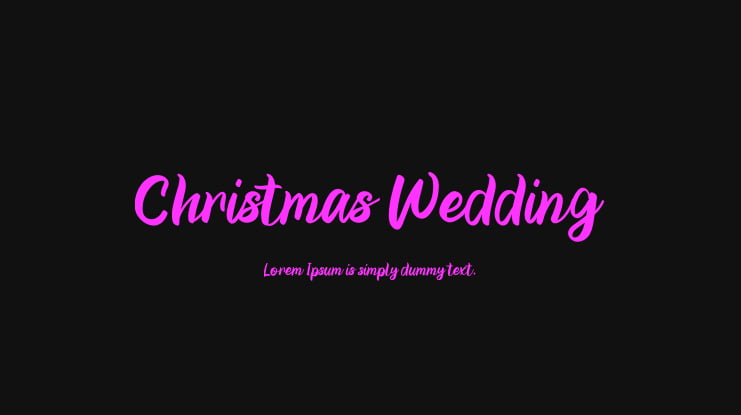 Christmas Wedding Font