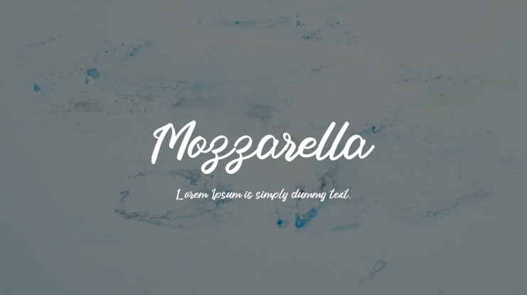 Mozzarella Font