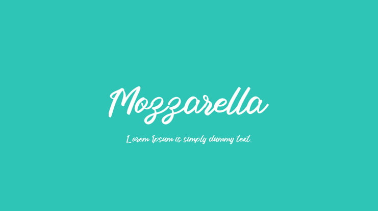 Mozzarella Font