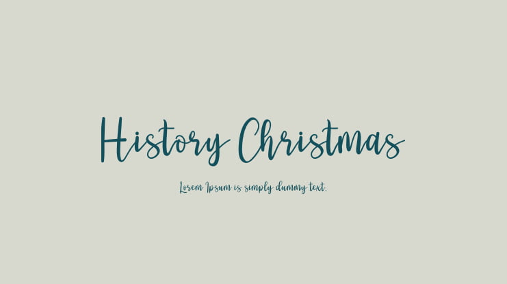 History Christmas Font