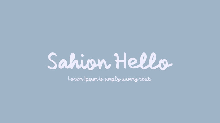 Sahion Hello Font